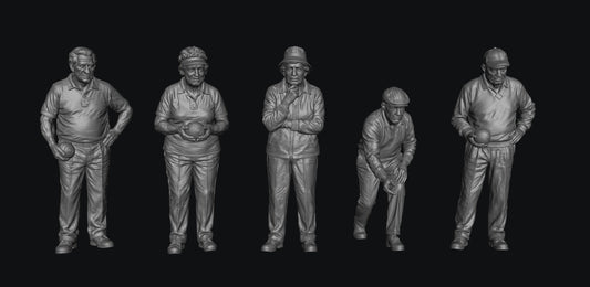 SW9352 Grass Lawn Bowls Figures