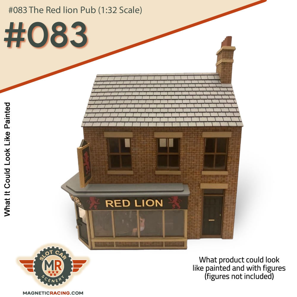 083 The Red lion Pub (1:32 Scale) Painted