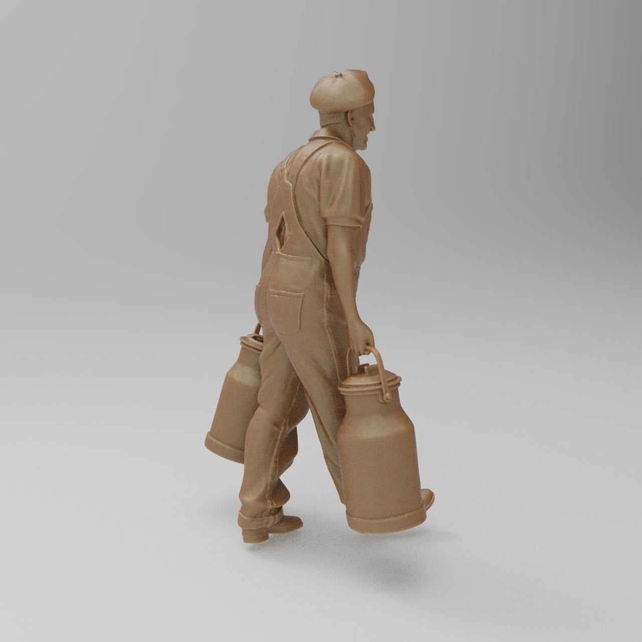 SW3054 Farmer with milk Churns
