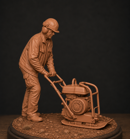 SW9305 Modern Road Workers - 12 With Compactor Plate