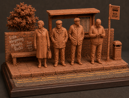 SW5013 Pensioners waiting for Bus 1:35/1:32 Scale 'Hand Painted'