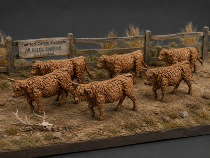 SWF002 Highland Cows Walking x 6