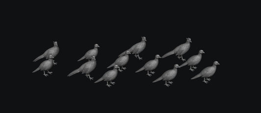 SWB009 Pheasants x 12 1:35/1:32 Scale 'Hand Painted'