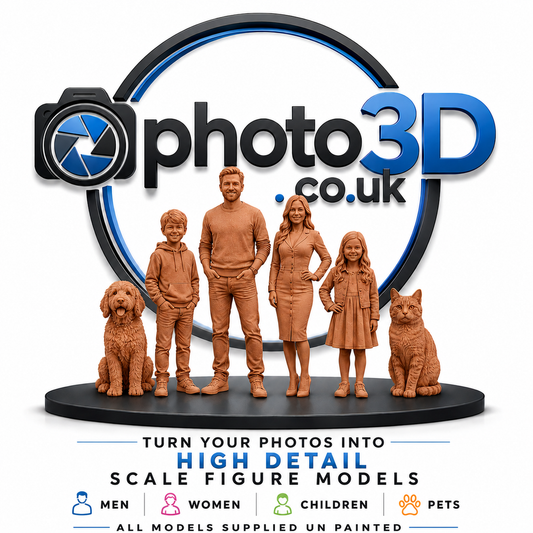 P3D001W Photo to 3D Figure - Create Your Own 3D Model 1:35/1:32 Scale 'Hand Painted'