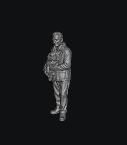 SW1154 WW2 RAF Sergeant Aircrew Holding Dog B 1:35/1:32 Scale 'Hand Painted'
