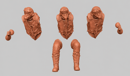 SW2209 WWII RAF Bomber Aircrew Figures 1:35/1:32 Scale 'Hand Painted'