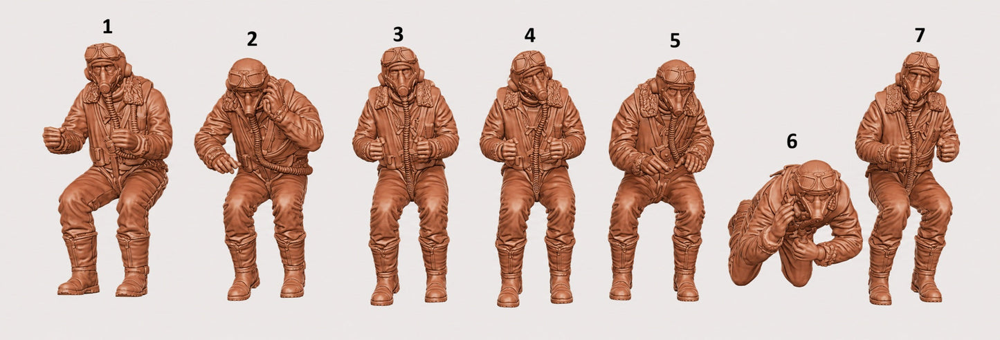 SW2209 WWII RAF Bomber Aircrew Figures 1:35/1:32 Scale 'Hand Painted'