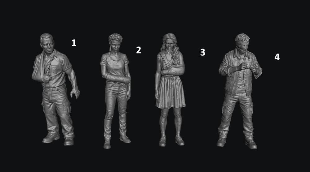 SW8314 Young Injured Patients 1:35/1:32 Scale 'Hand Painted'