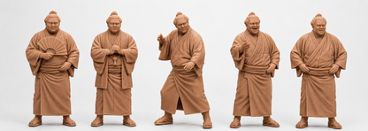 SW9341 Sumo Wrestlers 1:35/1:32 Scale 'Hand Painted'