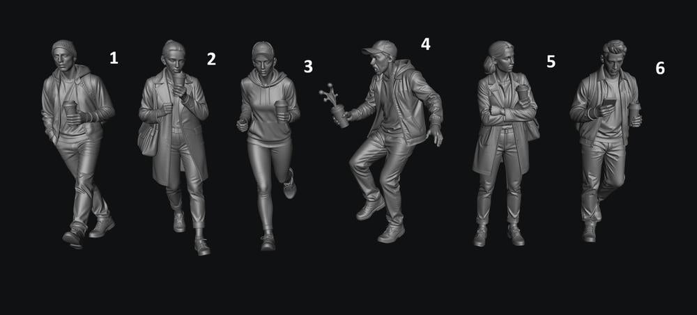 SW9516 Morning Coffee People 1:35/1:32 Scale 'Hand Painted'