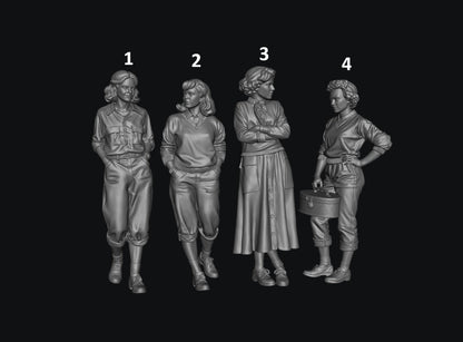 SW9604 1950's Teddy Girls 1:35/1:32 Scale 'Hand Painted'