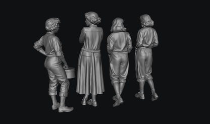SW9604 1950's Teddy Girls 1:35/1:32 Scale 'Hand Painted'
