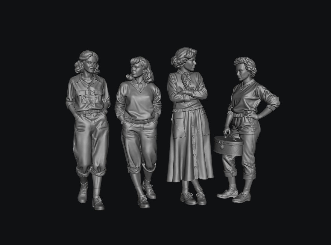 SW9604 1950's Teddy Girls 1:35/1:32 Scale 'Hand Painted'