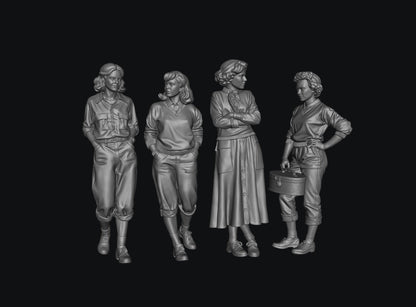 SW9604 1950's Teddy Girls 1:35/1:32 Scale 'Hand Painted'