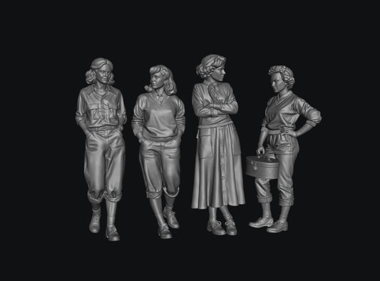 SW9604 1950's Teddy Girls 1:35/1:32 Scale 'Hand Painted'