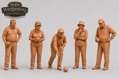 SW9352 Grass Lawn Bowls Figures
