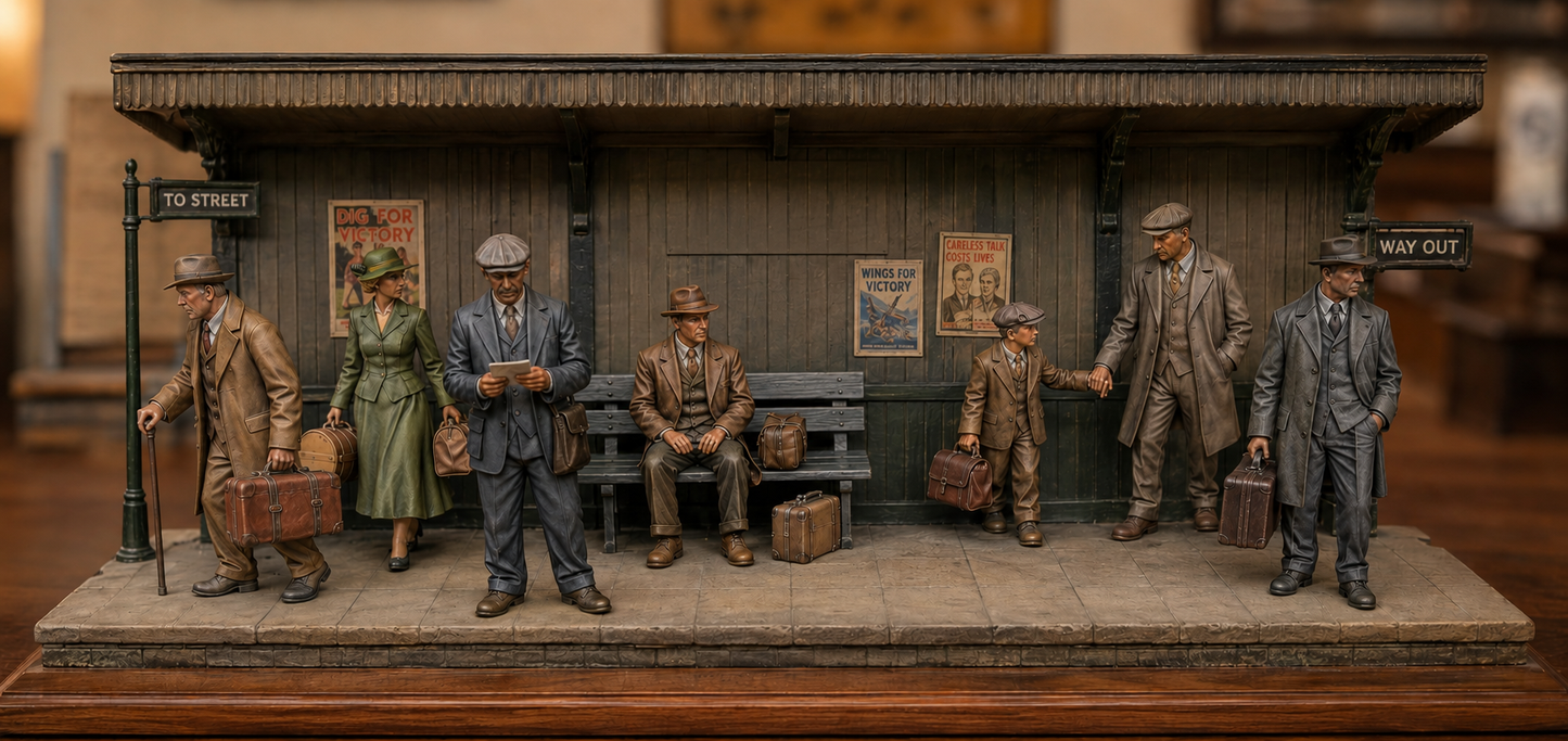 SW5115 - 1920 - 1940's Railway Passenger 5 1:35/1:32 Scale 'Hand Painted'