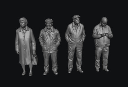 SW5013 Pensioners waiting for Bus 1:35/1:32 Scale 'Hand Painted'