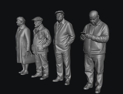 SW5013 Pensioners waiting for Bus 1:35/1:32 Scale 'Hand Painted'