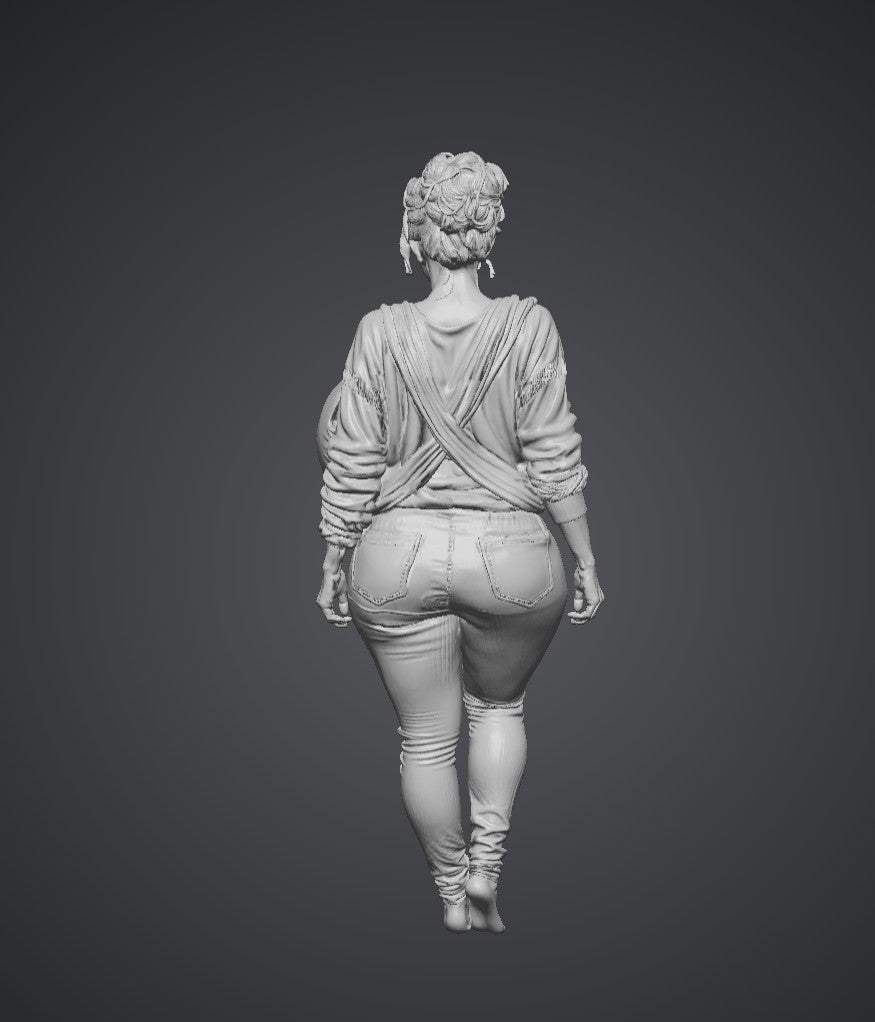 SW3120 Large Busted Girl Walking