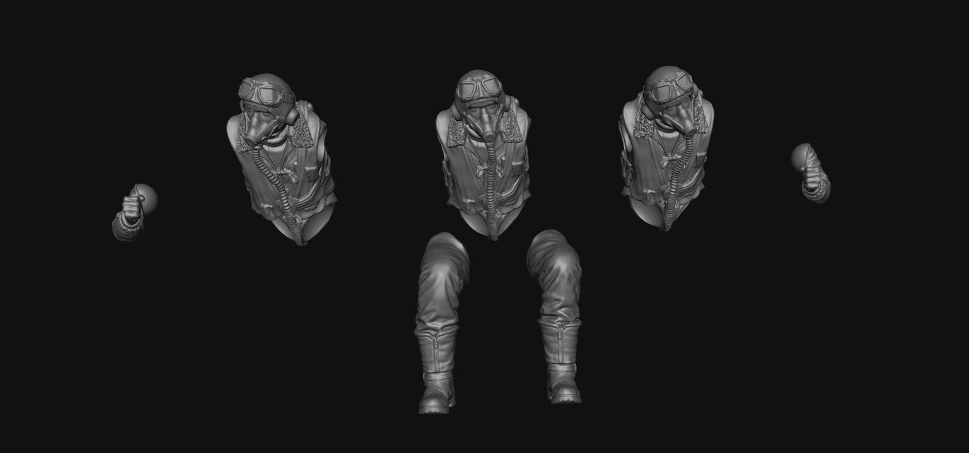 SW2209 WWII RAF Bomber Aircrew Figures 1:35/1:32 Scale 'Hand Painted'