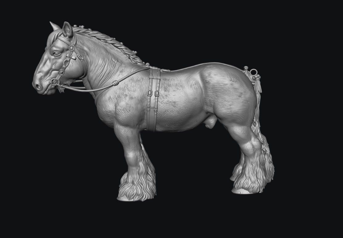 SWF004 Shire Horse C in Harness