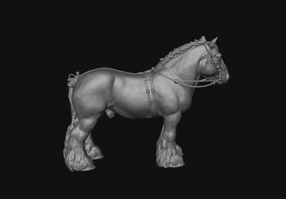 SWF004 Shire Horse C in Harness