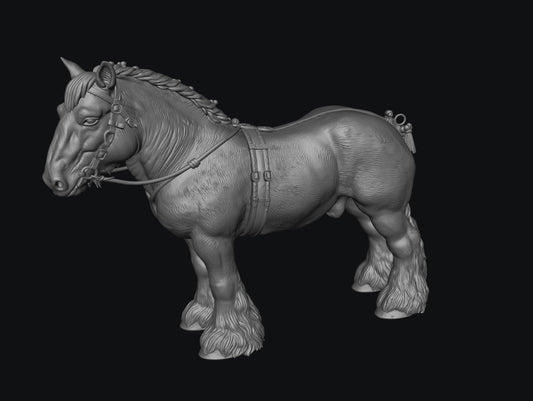 SWF004 Shire Horse C in Harness