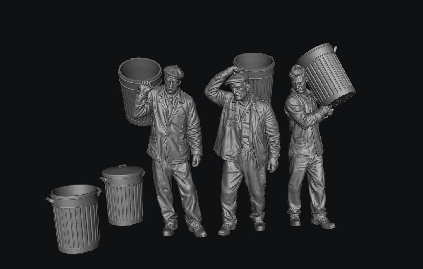SW9527 1940 - 1970 Bin Men x 3