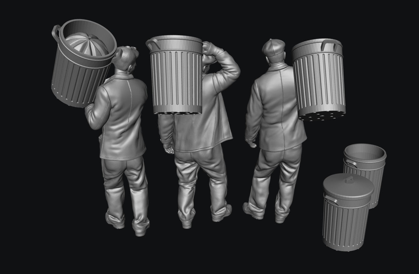 SW9527 1940 - 1970 Bin Men x 3
