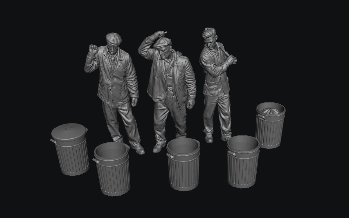 SW9527 1940 - 1970 Bin Men x 3