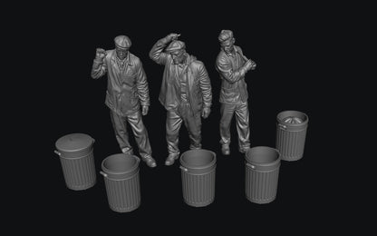 SW9527 1940 - 1970 Bin Men x 3