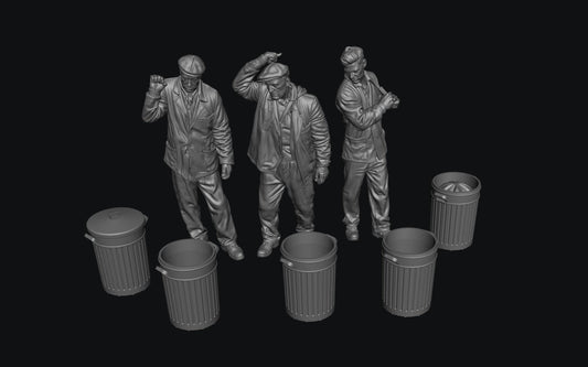 SW9527 1940 - 1970 Bin Men x 3