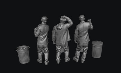 SW9527 1940 - 1970 Bin Men x 3