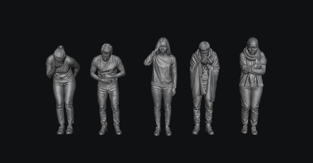 SW9371 Sick Patients 1:35/1:32 Scale 'Hand Painted'