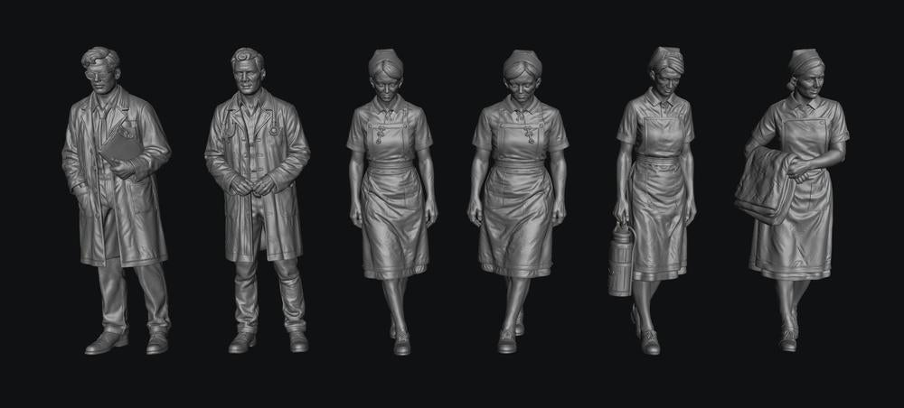 SW9519 Doctors and Nurses 1:35/1:32 Scale 'Hand Painted'