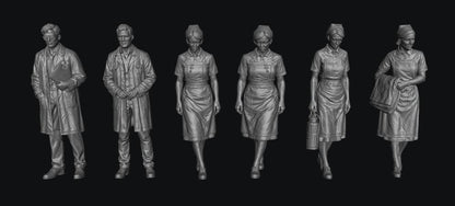 SW9519 Doctors and Nurses 1:35/1:32 Scale 'Hand Painted'