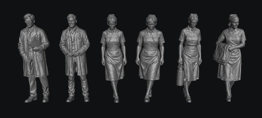 SW9519 Doctors and Nurses 1:35/1:32 Scale 'Hand Painted'