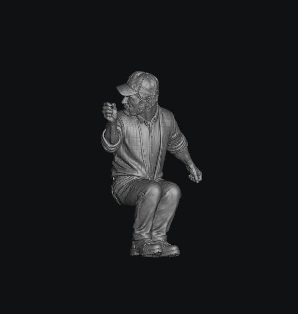 SW9554 1:32 Scale Male Sitting Tractor Driver 1 1:35/1:32 Scale 'Hand Painted'
