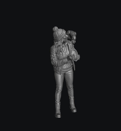 SW9571 Female with Pastie and Seagull Fight 1:35/1:32 Scale 'Hand Painted'