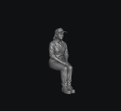 SW9554 1:32 Scale Female Teen Sitting on Tractor Passenger Seat 1:35/1:32 Scale 'Hand Painted'