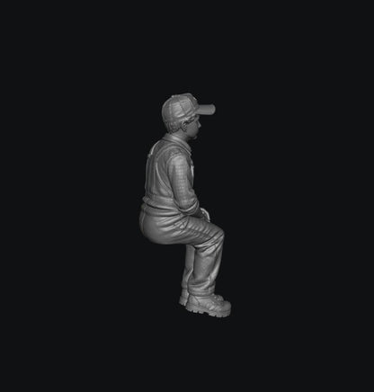 SW9554 1:32 Scale Young Boy Sitting on Tractor Passenger Seat 1:35/1:32 Scale 'Hand Painted'