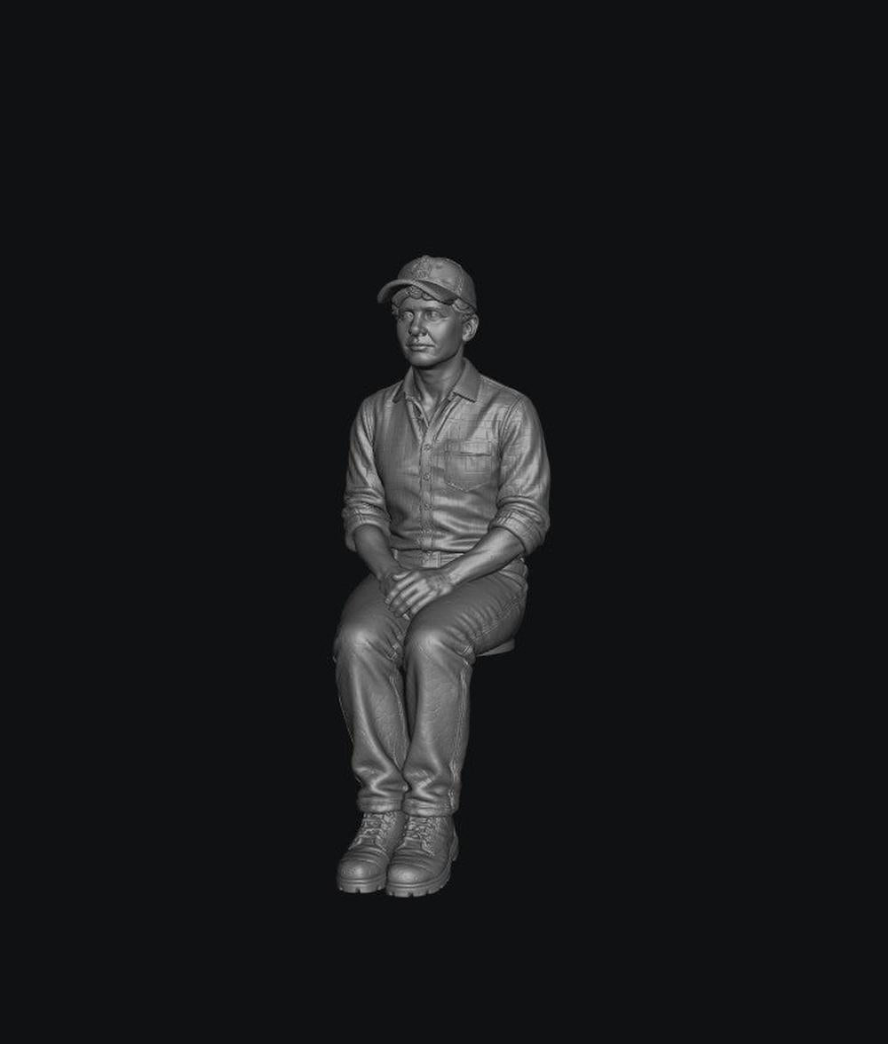 SW9554 1:32 Scale Young Teen Boy Sitting on Tractor Passenger Seat 1:35/1:32 Scale 'Hand Painted'