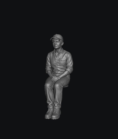 SW9554 1:32 Scale Young Teen Boy Sitting on Tractor Passenger Seat 1:35/1:32 Scale 'Hand Painted'