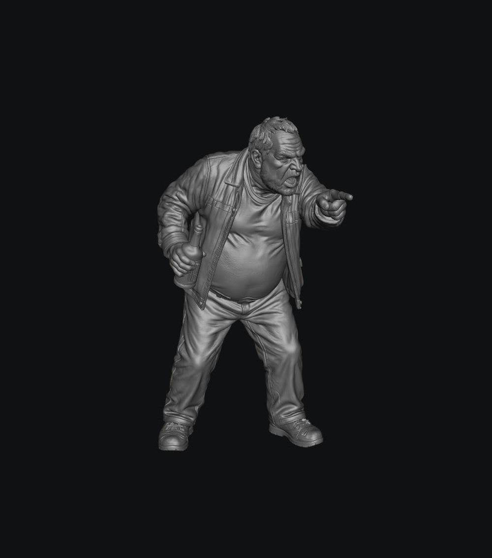 SW9569 Drunk Male Fighting 1 1:35/1:32 Scale 'Hand Painted'