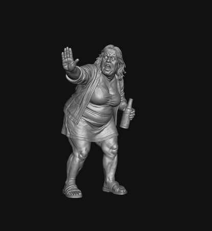 SW9569 Drunk Female Fighting 3 1:35/1:32 Scale 'Hand Painted'