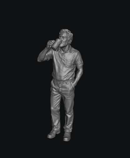 SW9568 People Drinking Thin Male 1 1:35/1:32 Scale 'Hand Painted'