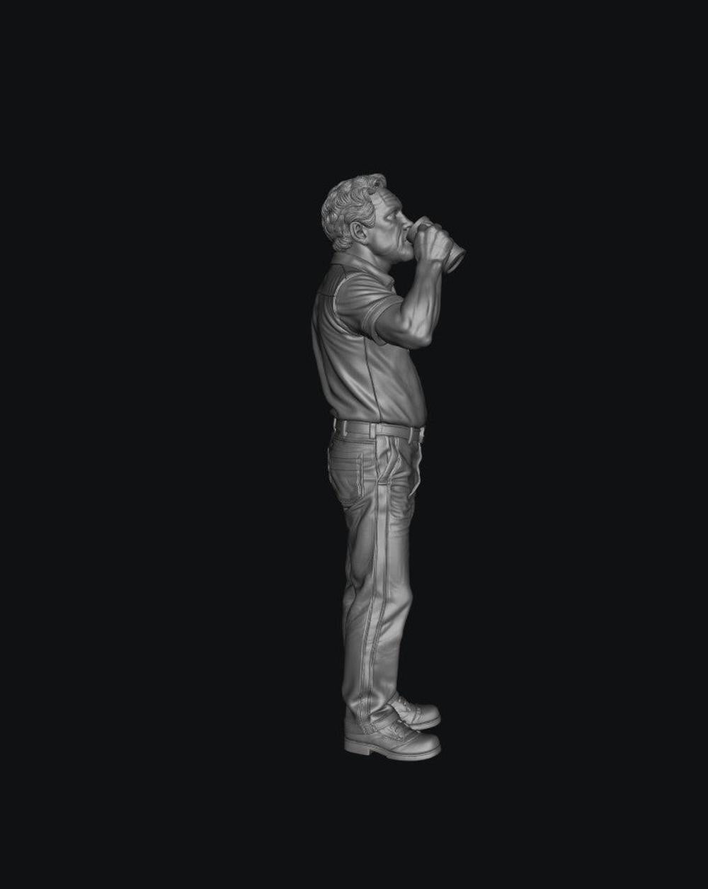 SW9568 People Drinking Thin Male 1 1:35/1:32 Scale 'Hand Painted'