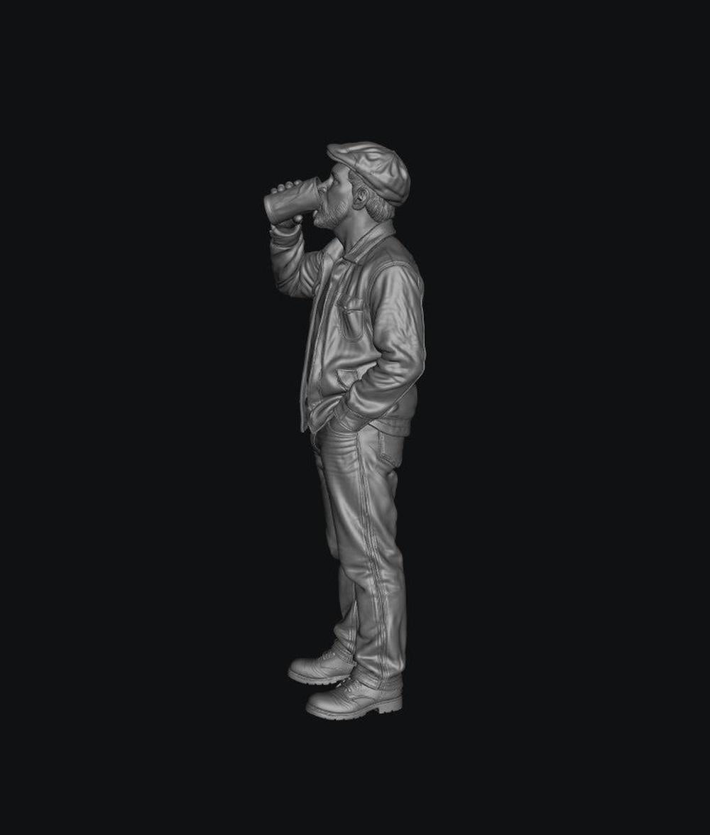 SW9568 People Drinking Thin Male 4 1:35/1:32 Scale 'Hand Painted'