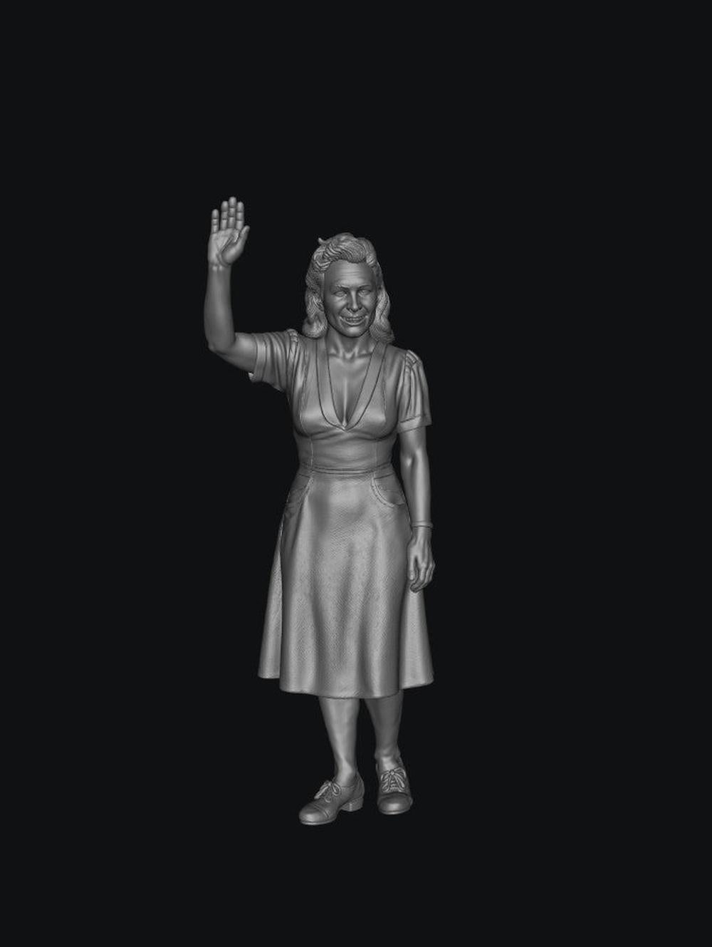 SW9567 1940 Female Waving D 1:35/1:32 Scale 'Hand Painted'